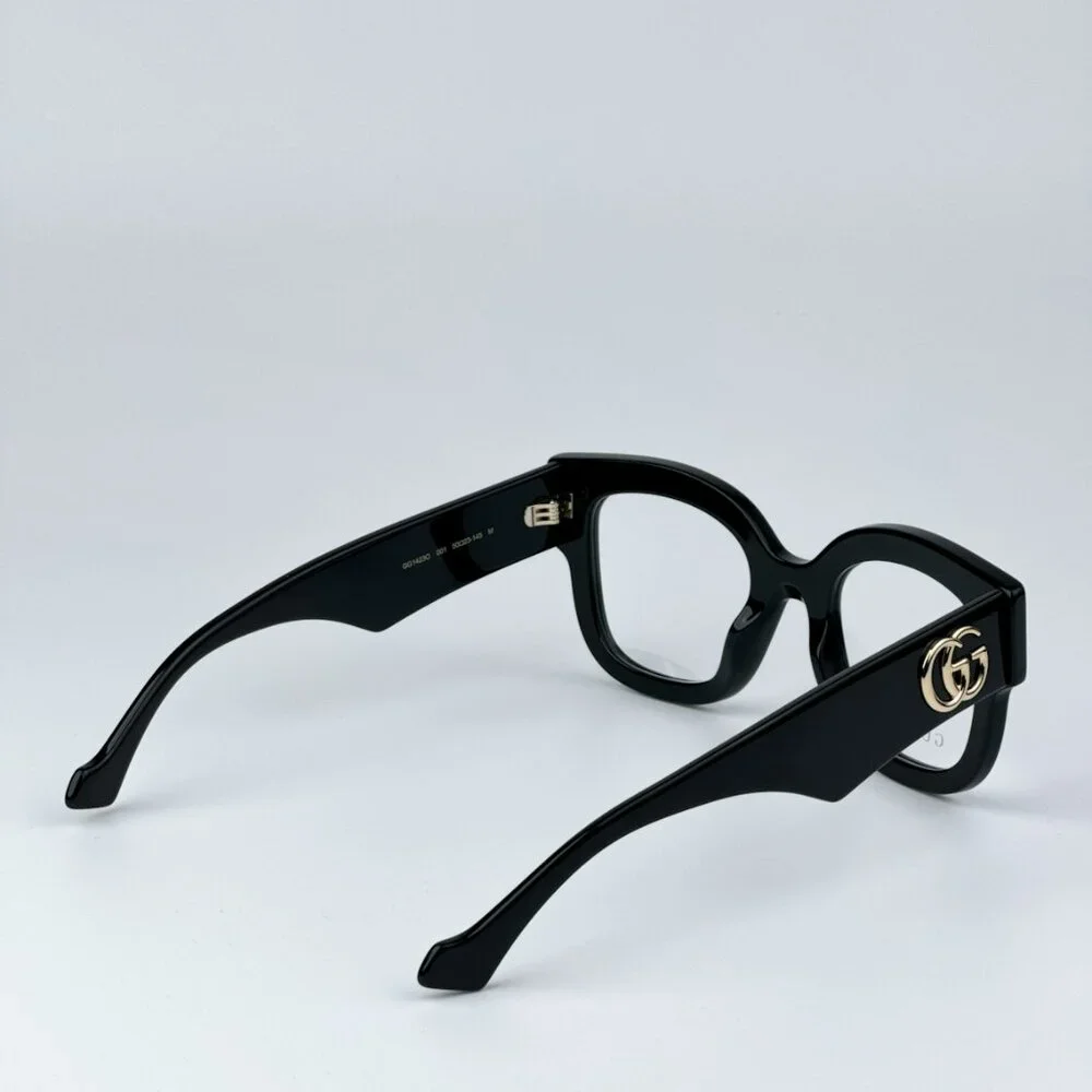 Gucci GG1423O 001 BRAND NEW Eyeglasses Black Square Men - Picture 10 of 14